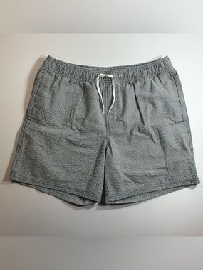 Goodfellow & Co. Men's Large Seersucker Lined Swim Trunks Drawstring Shorts